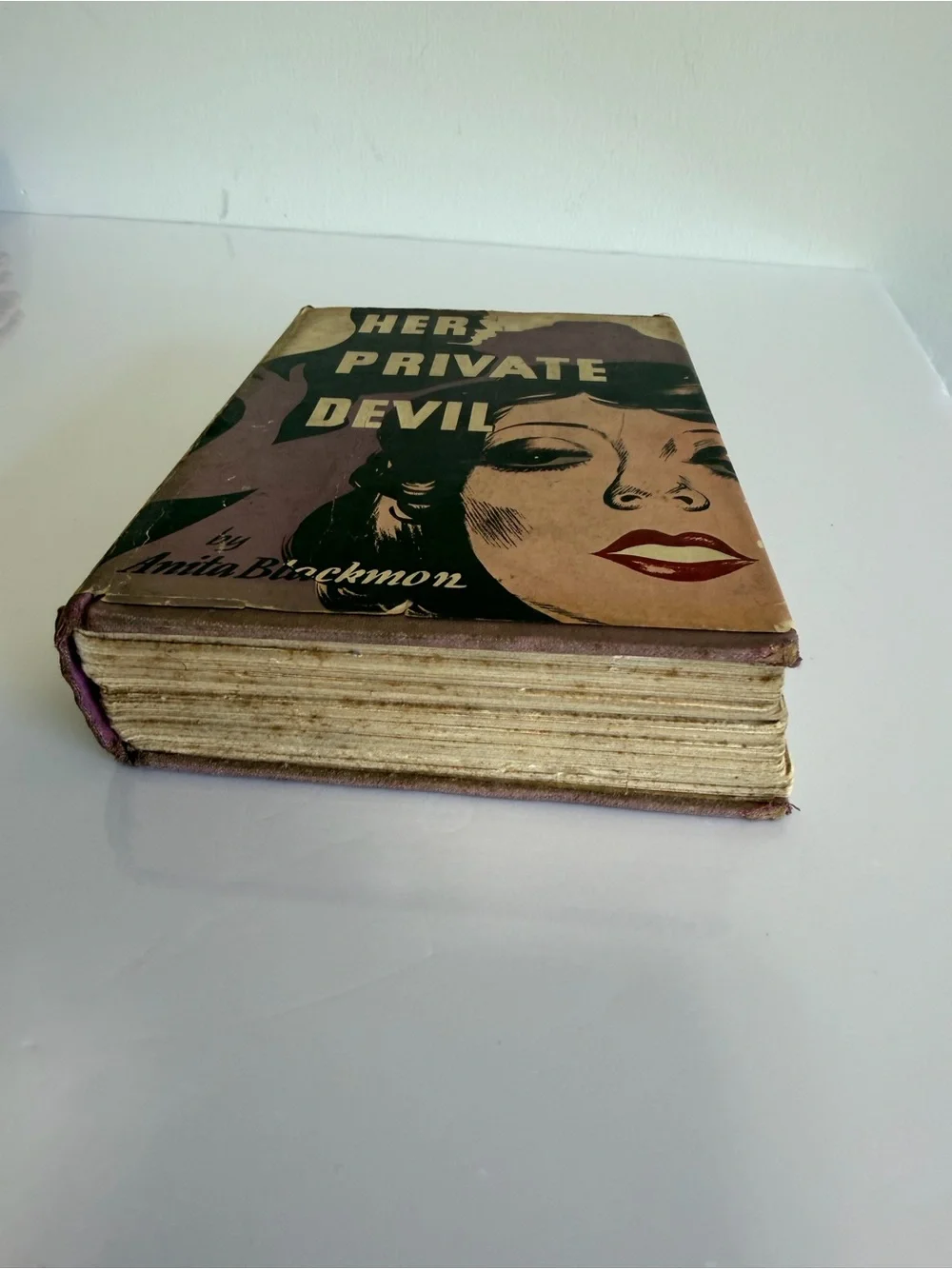 Vtg 1934 HER PRIVATE DEVIL 1st Ed Pulp Book Dust Jacket Anita Blackmon Godwin